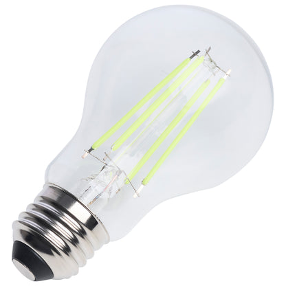 Satco S14387 8W A19 Green LED Light Bulb Medium Base