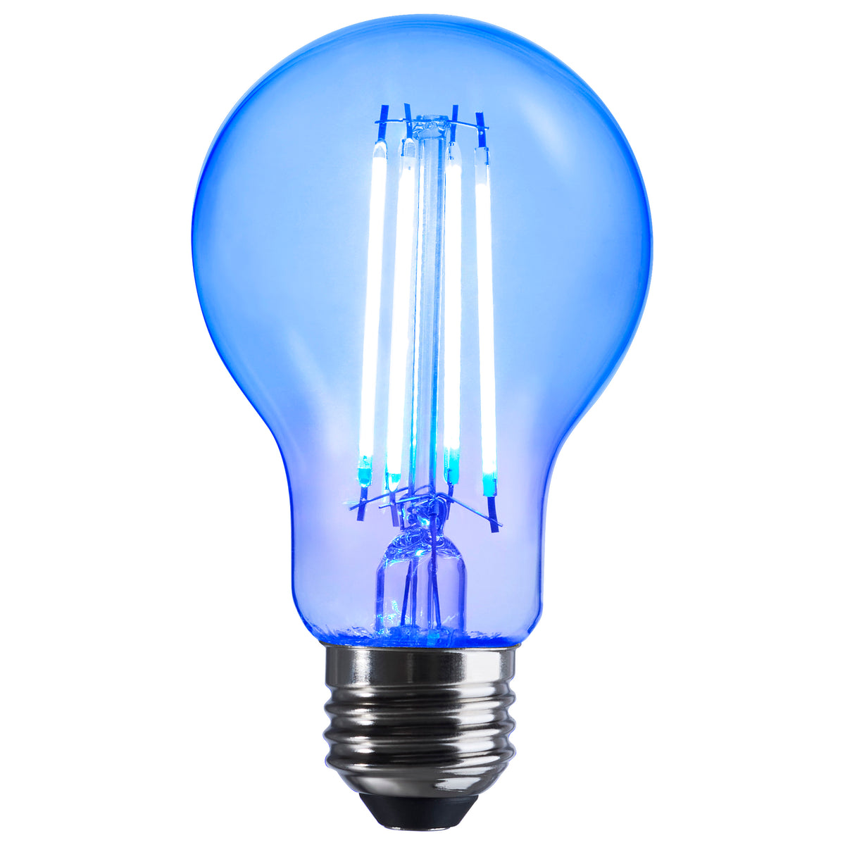 Satco S14388 8W A19 Blue LED Light Bulb Medium Base