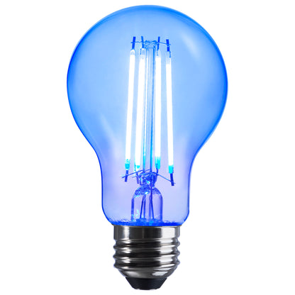Satco S14388 8W A19 Blue LED Light Bulb Medium Base
