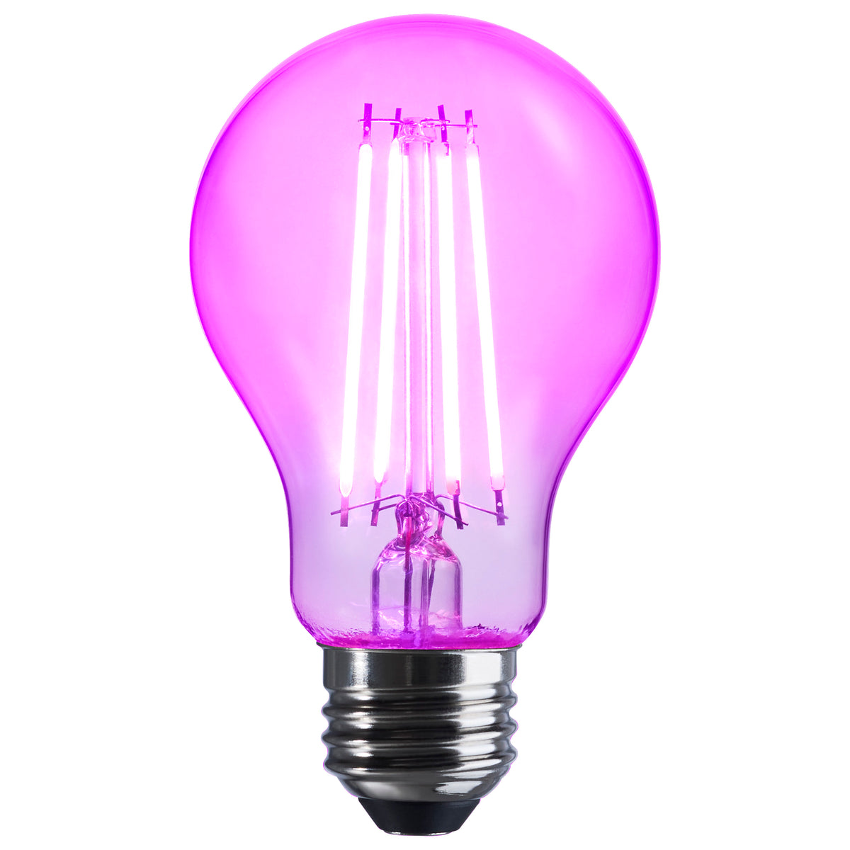 Satco S14389 8W A19 Purple LED Light Bulb Medium Base