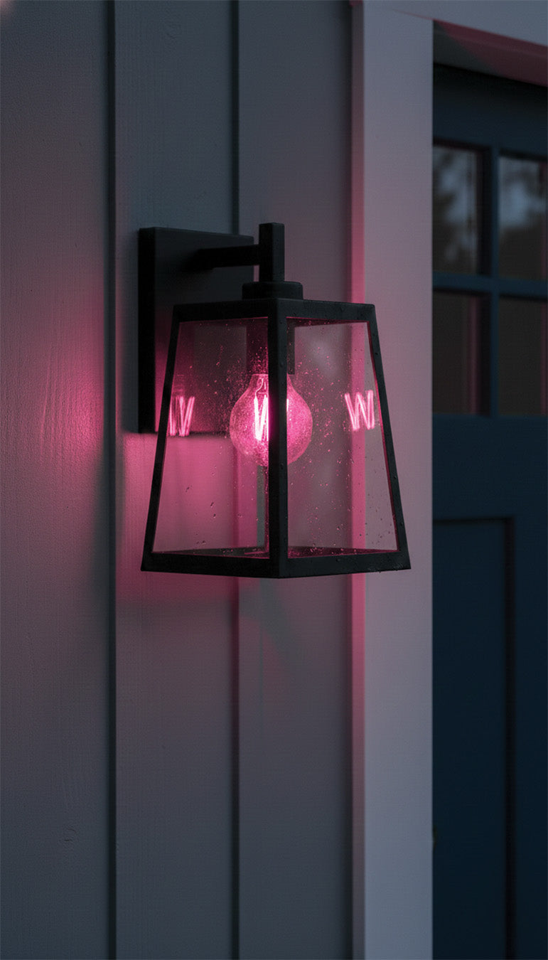 Satco S14390 8W A19 Pink LED Light Bulb Medium Base