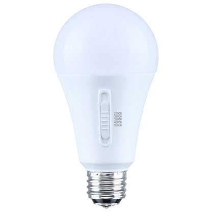 Satco S14401 20W/14W/6.5W A21 CCT Selectable LED Light Bulb Medium Double Contact Base