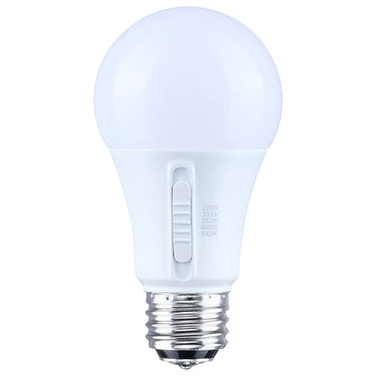 Satco S14410 15W A19 CCT Selectable LED Light Bulb Medium Base