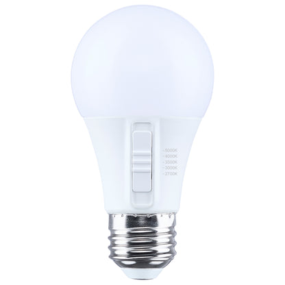 Satco S15196 5.8W A19 CCT Selectable LED Light Bulb Medium Base