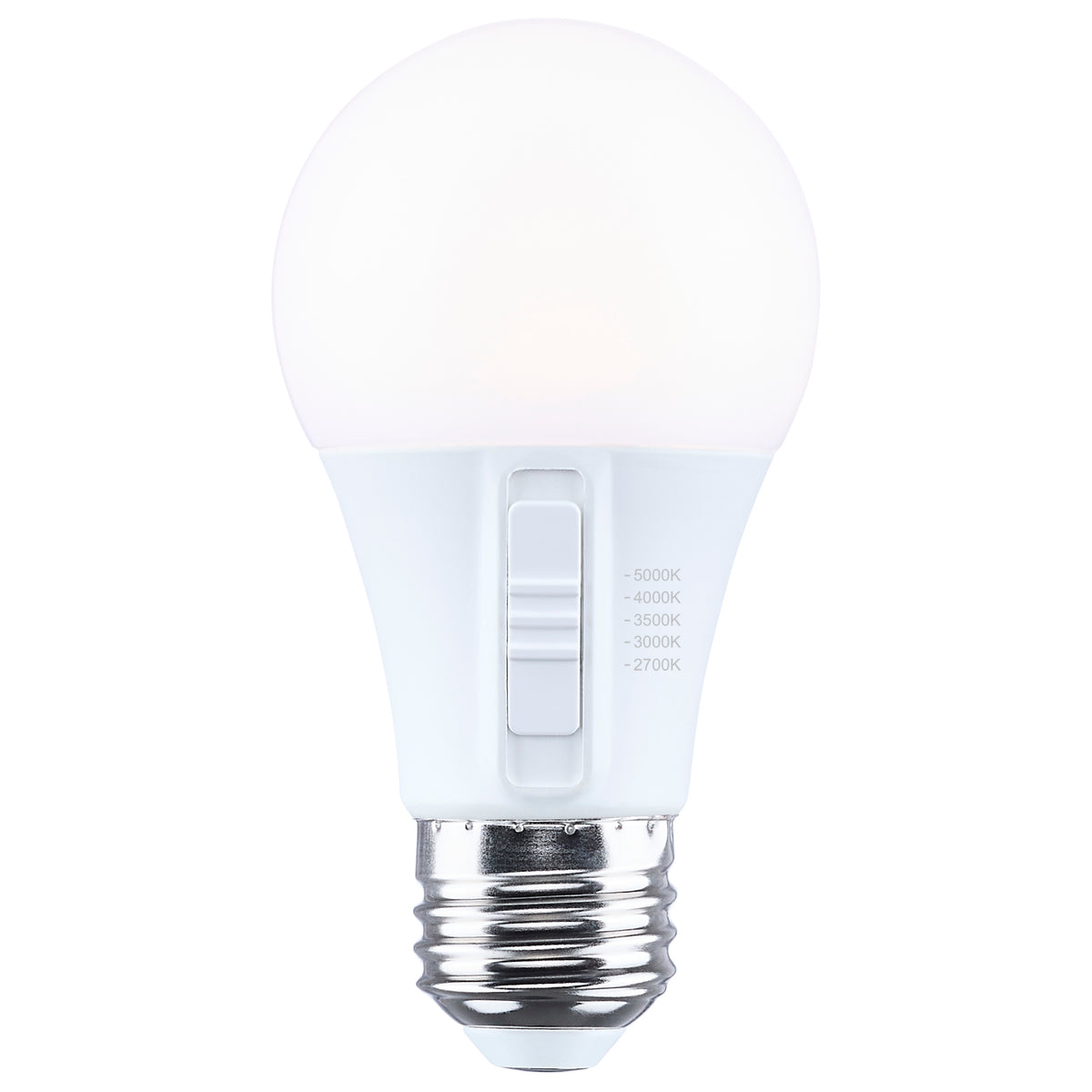 Satco S15196 5.8W A19 CCT Selectable LED Light Bulb Medium Base