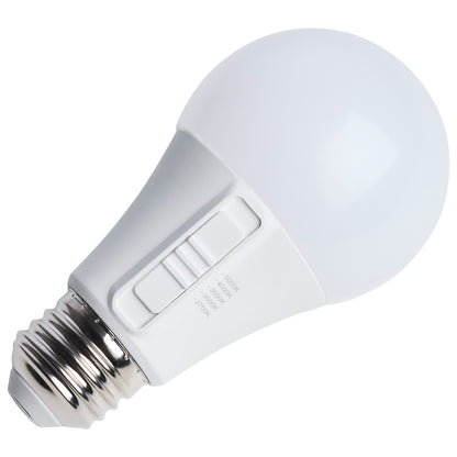 Satco S15197 9.4W A19 CCT Selectable LED Light Bulb Medium Base