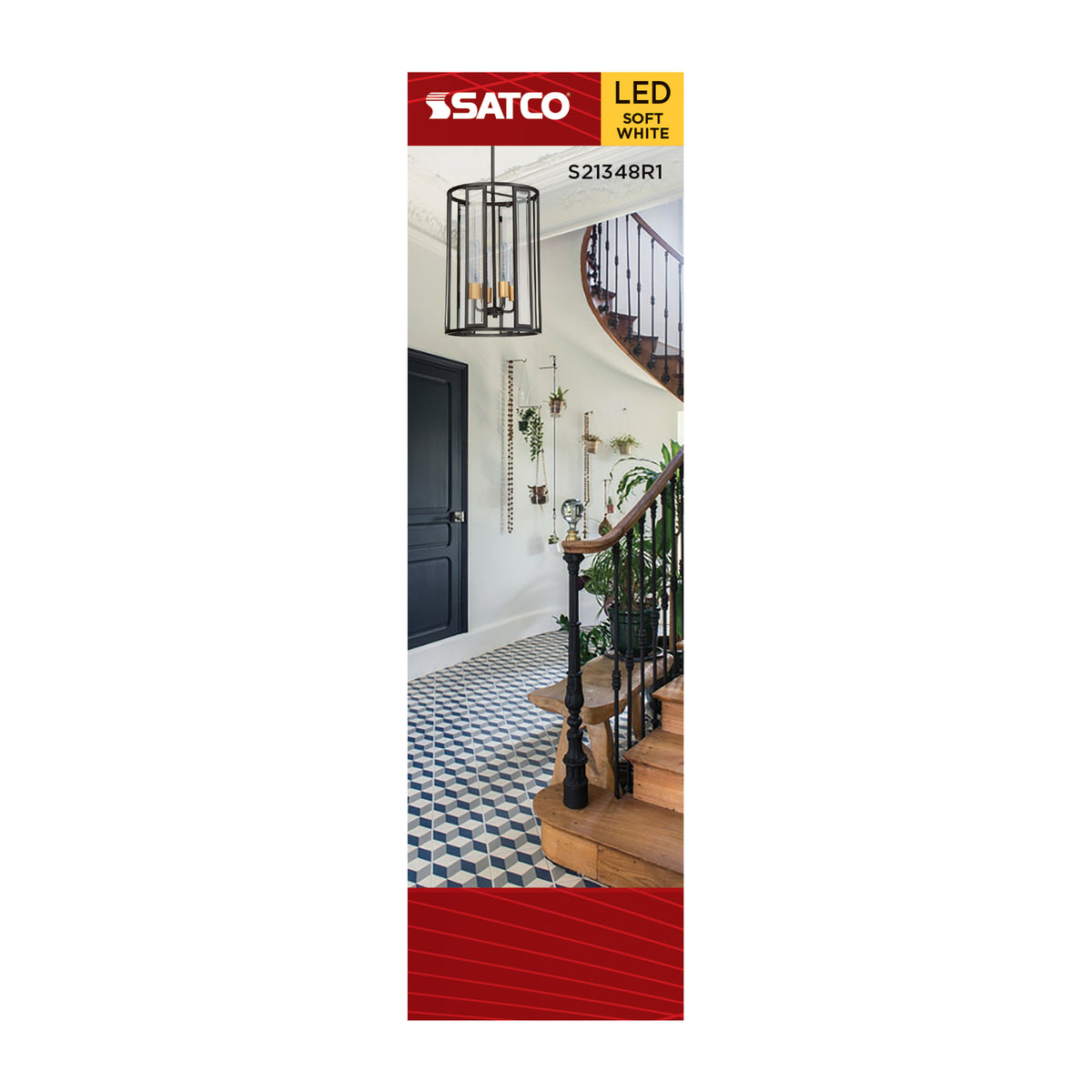 Satco S21348R1 5.5W T10 Soft White LED Light Bulb Medium Base