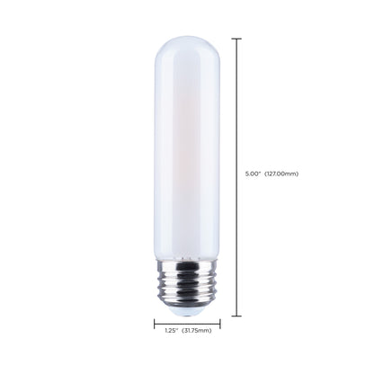 Satco S21353R1 8W T10 Soft White LED Light Bulb Medium Base