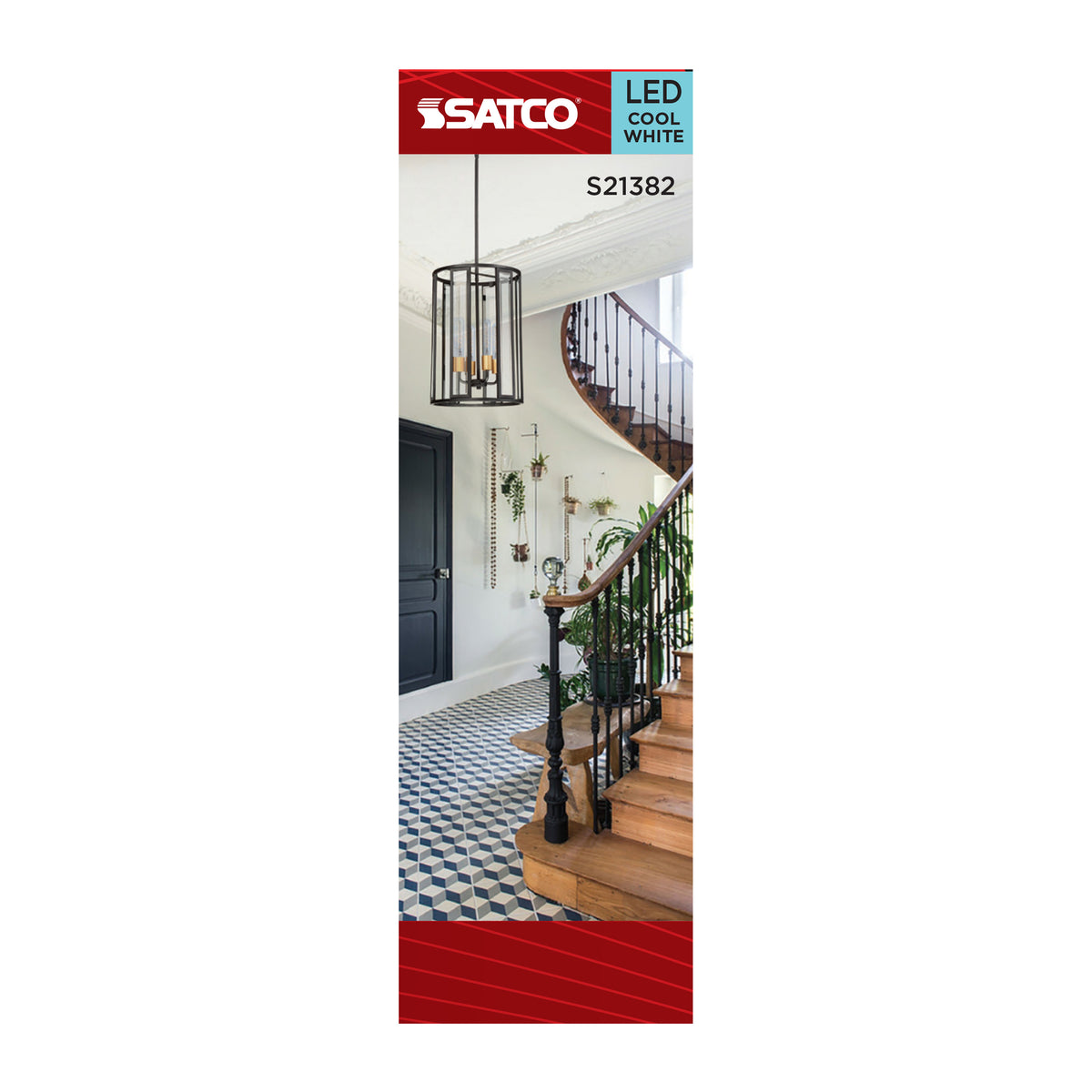 Satco S21382 4W T6 Cool White LED Light Bulb Candelabra Base