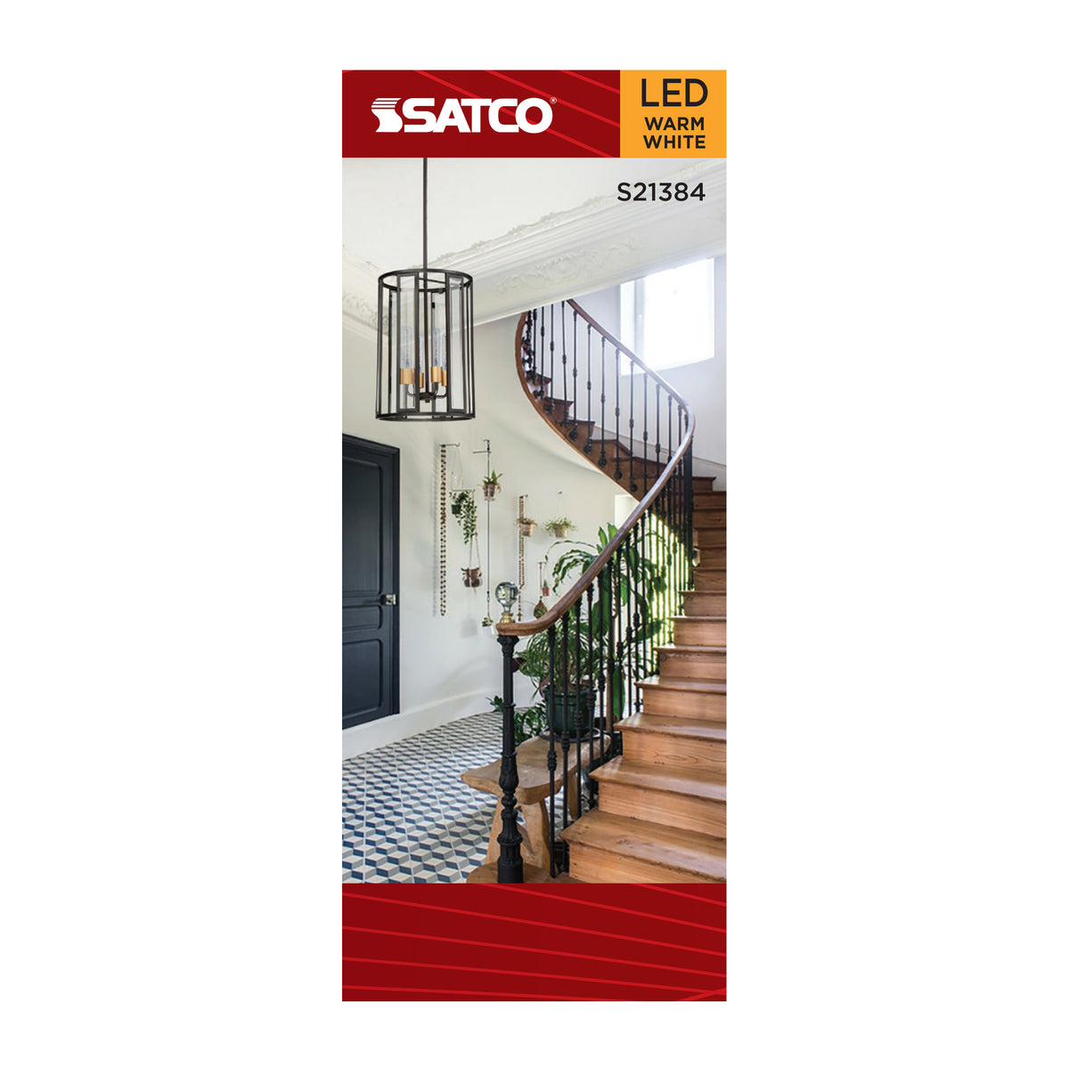 Satco S21384 5W T9 Warm White LED Light Bulb Candelabra Base