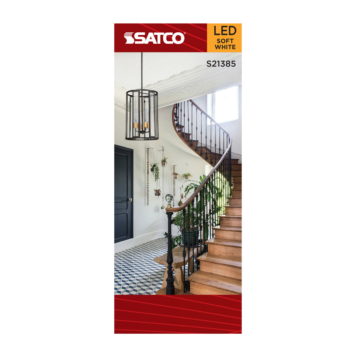 Satco S21385 5W T9 Soft White LED Light Bulb Candelabra Base