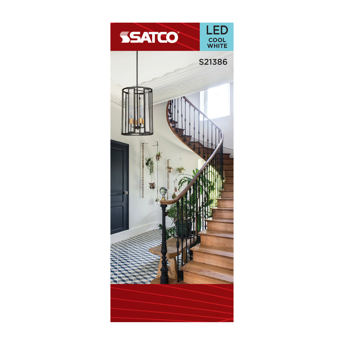 Satco S21386 5W T9 Cool White LED Light Bulb Candelabra Base