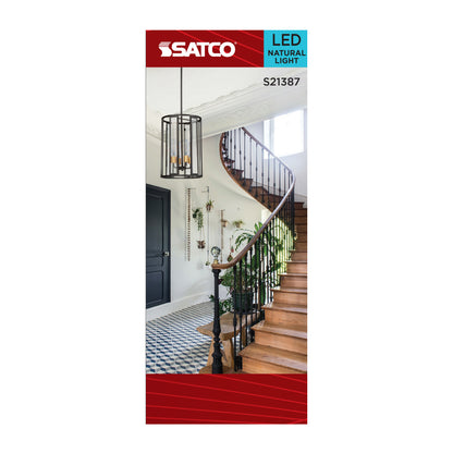 Satco S21387 5W T9 Natural Light LED Light Bulb Candelabra Base