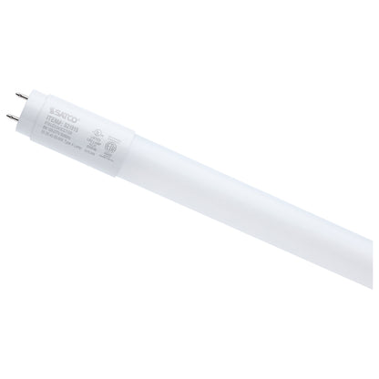 Satco S21915 8W T8 CCT Selectable LED Light Bulb Medium Bi Pin Base