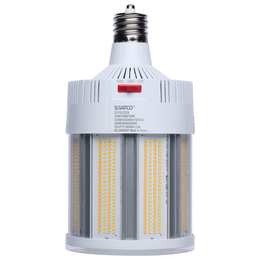 Satco S23135 200W/150W/100W Corncob CCT Selectable LED Light Bulb Mogul Extended Base