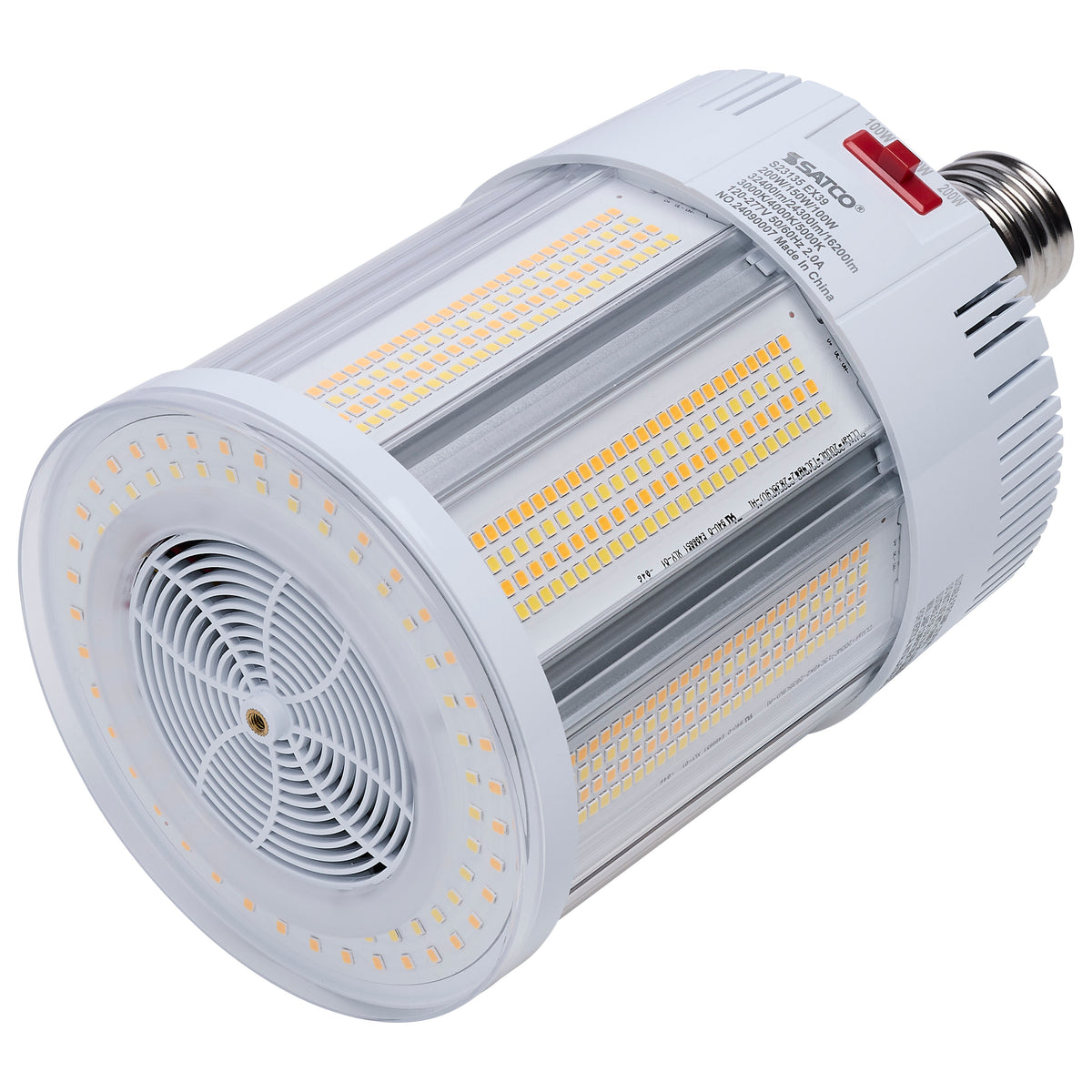 Satco S23135 200W/150W/100W Corncob CCT Selectable LED Light Bulb Mogul Extended Base
