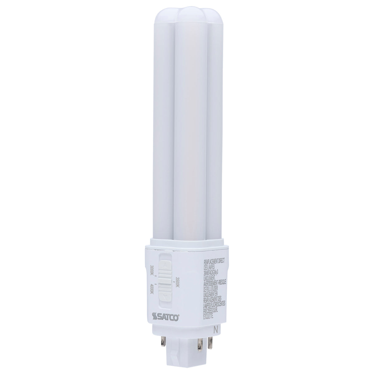 Satco S29854 9.5W PL CCT Selectable LED Light Bulb G24q (4-Pin) Base
