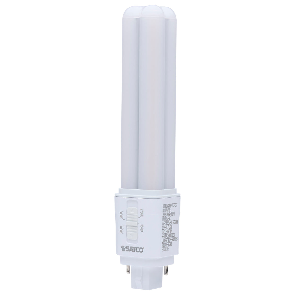 Satco S29855 9W PL CCT Selectable LED Light Bulb G24d (2-Pin) Base