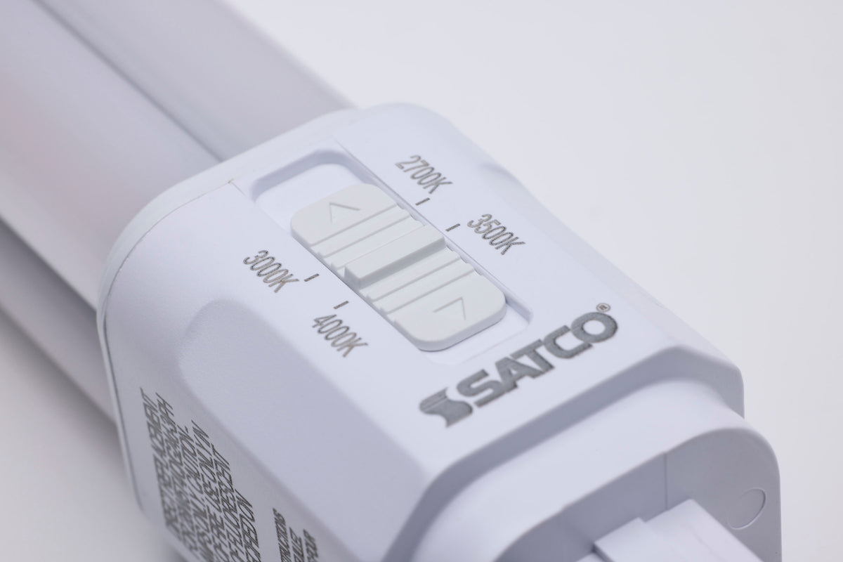 Satco S29855 9W PL CCT Selectable LED Light Bulb G24d (2-Pin) Base
