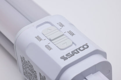 Satco S29855 9W PL CCT Selectable LED Light Bulb G24d (2-Pin) Base