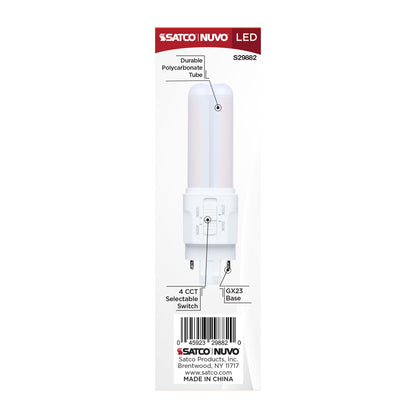 Satco S29882 5.5W PLC CCT Selectable LED Light Bulb GX23 (2-Pin) Base