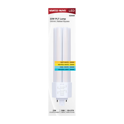 Satco S29889 23W PLT CCT Selectable LED Light Bulb GX24d (2-Pin) Base