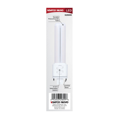 Satco S29899 9W PLC CCT Selectable LED Light Bulb GX32d (2-Pin) Base