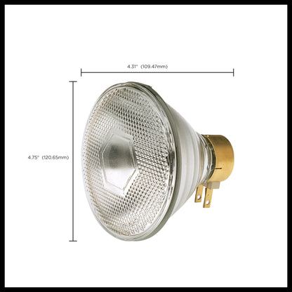 Satco S4800 65W PAR38 Warm White Incandescent Light Bulb Medium Side Prong Base