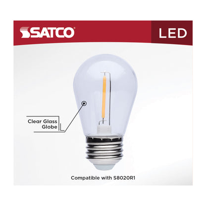 Satco S8021R1 1W S14 Warm White LED Light Bulb Medium Base