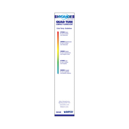 Satco S8340 26W T4 Cool White Compact Fluorescent Light Bulb G24q-3 (4-Pin) Base