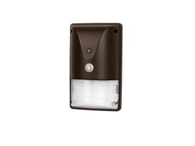 MaxLite SECM15U-CSBPCE0TA Mini Wallpack, 15W, 120-277V, CCT Selectable 3/4/5K, Photocell, 0C Battery Backup, Bronze - TAA