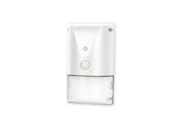 MaxLite SECM15U-CSWPCE0TA Mini Wallpack, 15W, 120-277V, CCT Selectable 3/4/5K, Photocell, 0C Battery Backup, White - TAA