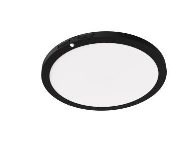 MaxLite SFM12LA229BKCSMS Slim Flush Mount, 12 Inch, 22W, 120V, 90 CRI, Black Finish, CCT Selectable 2700/3000/3500/4000/5000K, Bi-level Motion Sensor