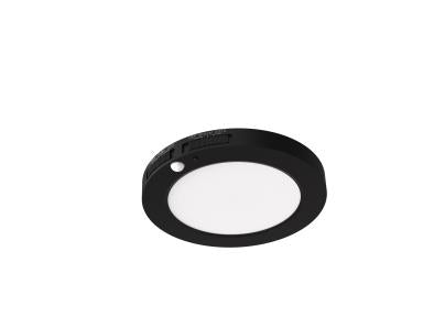 MaxLite SFM5.5LA109BKCSMS Slim Flush Mount, 5.5 Inch, 10W, 120V, 90 CRI, Black Finish, CCT Selectable 2700/3000/3500/4000/5000K, Bi-level Motion Sensor
