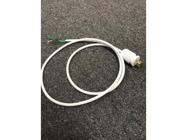 MaxLite SKFHBLC120-LK10FT 10-FT 3-WIRE White Cord W L5-15P (120V, 15A, 16/3, Sjtow) Plug Connect To Ballast On Linear Highbay Fixture, Twist Lock, Molded Plug