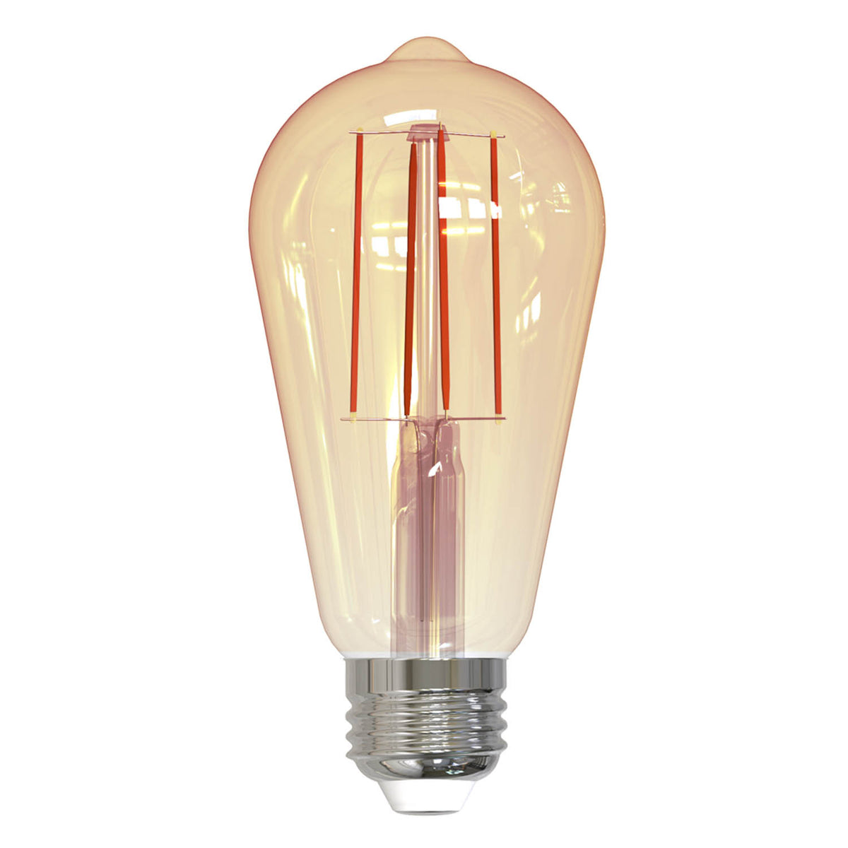 Bulbrite 776801 LED Filament 5 Watt ST18 Light Bulb with an Antique Finish and a Medium Screw E26 Base - 2200K (Amber Light) 450 Lumens