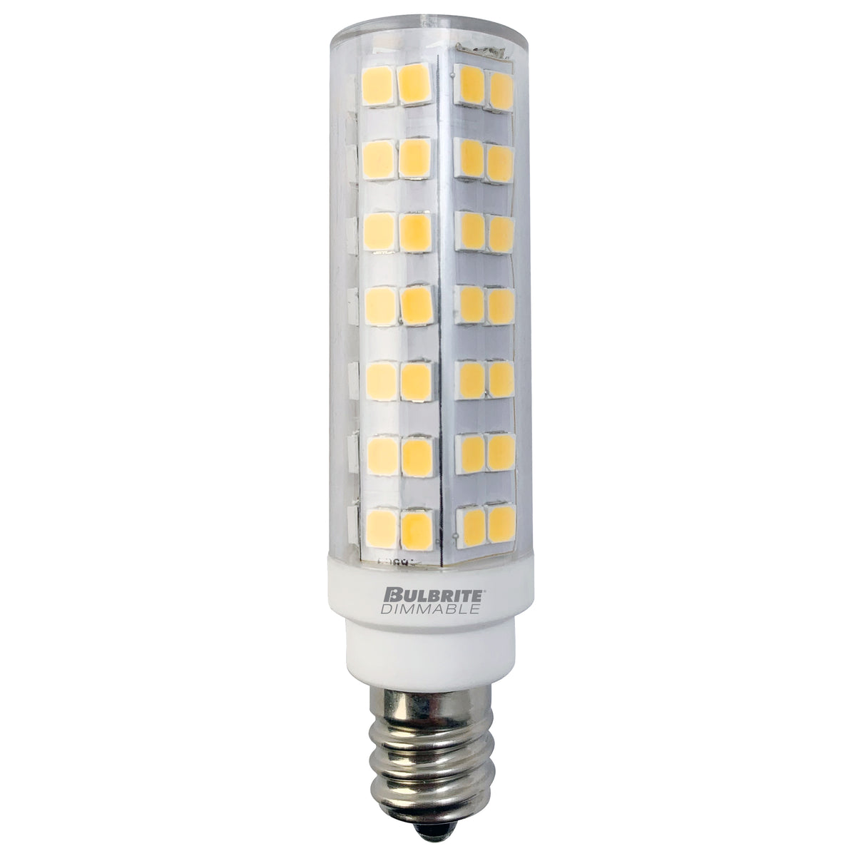 Bulbrite 770641 LED Filament 6.5 Watt T6 Light Bulb with a Clear Finish and a Mini-Candelabra Screw E11 Base - 3000K (Soft White Light) 700 Lumens