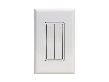 MaxLite WNS2RK-W Network ENOCEAN/BLE 2.4GHZ Double Rocker Kinetic Wall Switch White