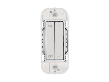 MaxLite WRF2RB-W Easyrf Double Rocker Battery Wall Switch White