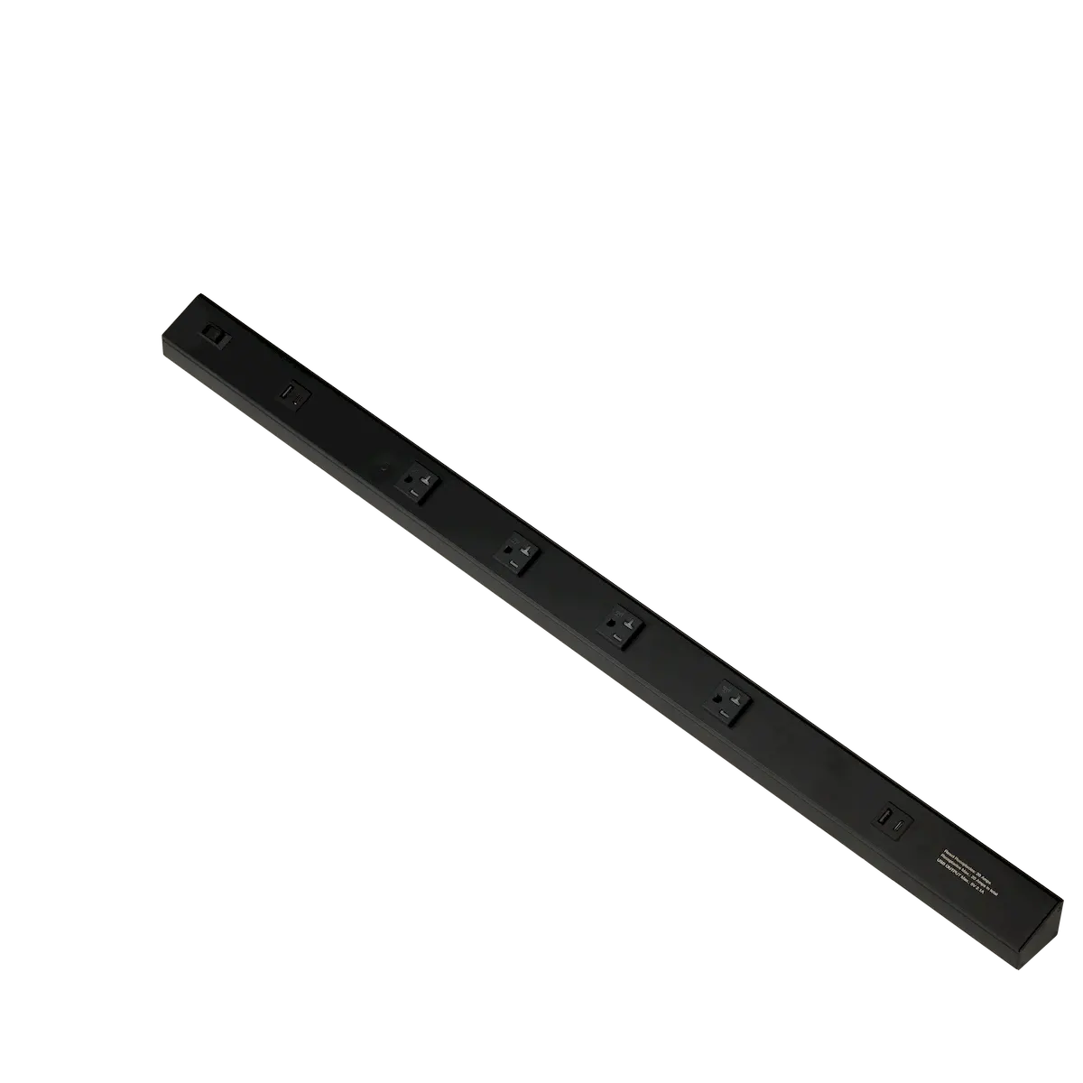 American Lighting ATOM-120V-36-BK ATOM Power Strip 36in Black Finish