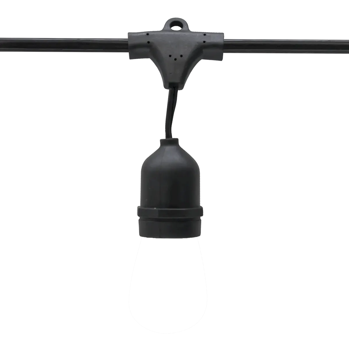 American Lighting CGLS-MS-24-100-BK Commercial Grade Light String E26 Suspended Series 100 Foot