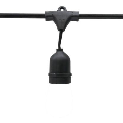 American Lighting CGLS-MS-24-100-BK Commercial Grade Light String E26 Suspended Series 100 Foot