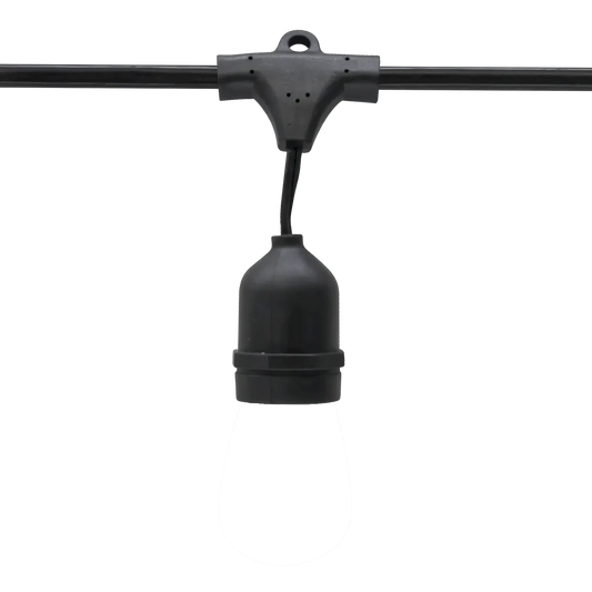 American Lighting CGLS-MS-24-100-BK Commercial Grade Light String E26 Suspended Series 100 Foot