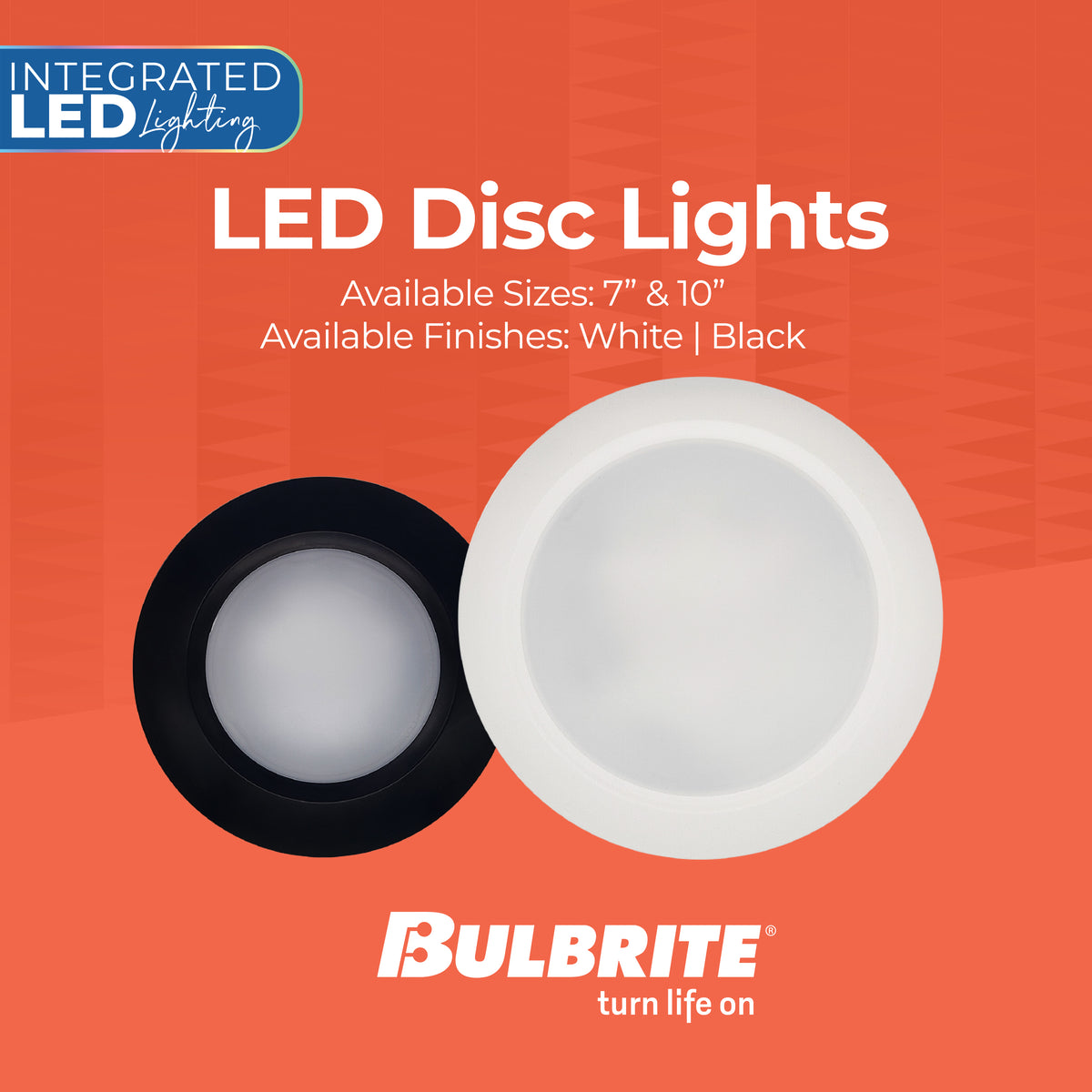 Bulbrite 773276 Bulbrite 25-Watt LED 10" Disc, 5 CCT - 27/30/35/40/50K 2000 Lumens