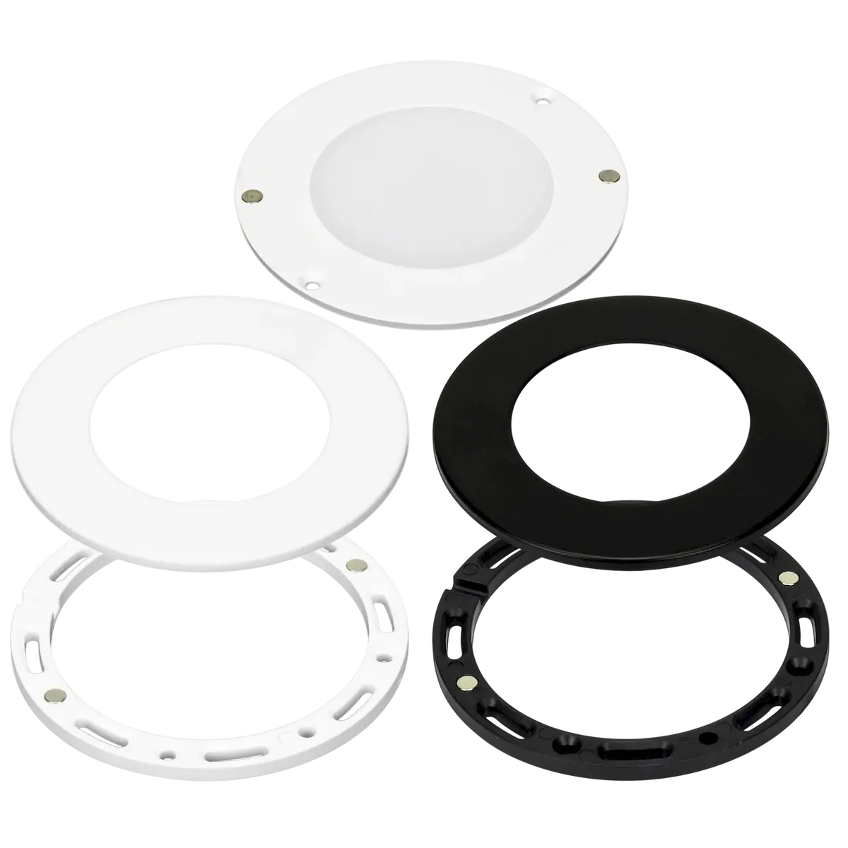 American Lighting OMNISL-30 Omni Slim 30K Single Puck Light w/ Black and White Trims
