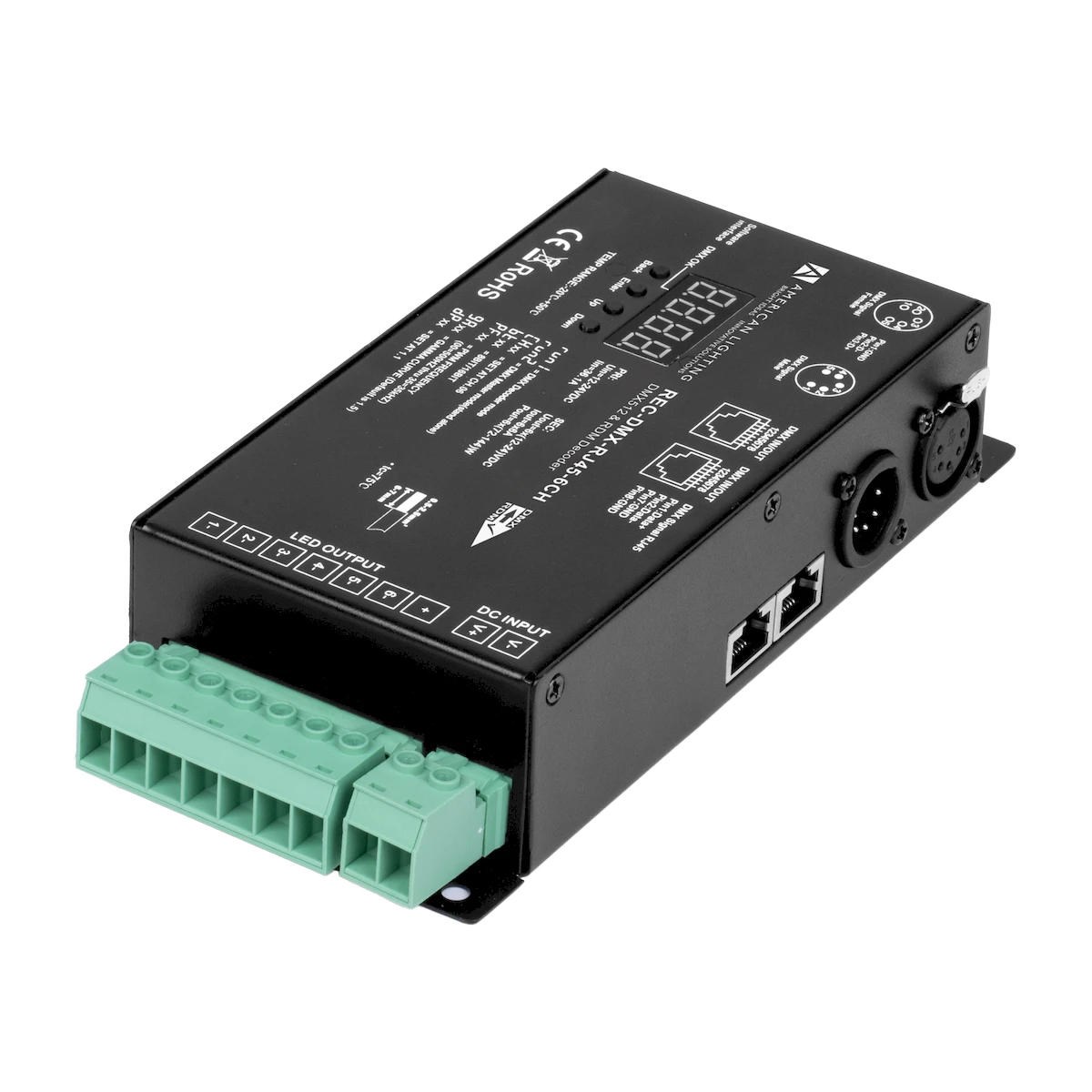 American Lighting REC-DMX-RJ45-6CH DMX Decoder: 6-Channel w/RJ45