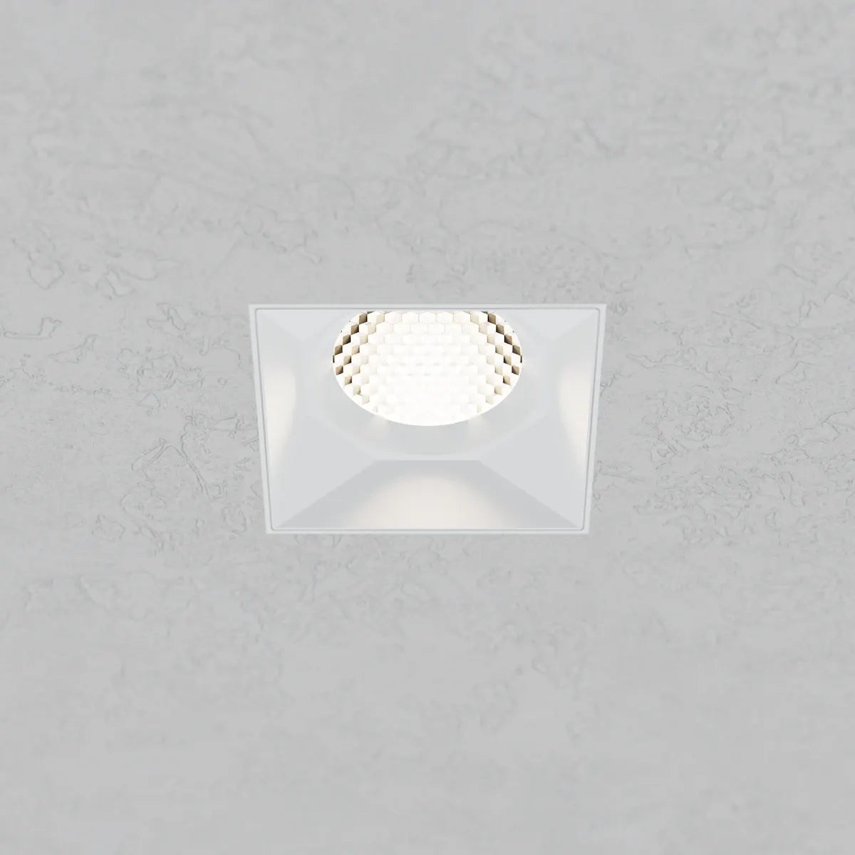 American Lighting RHYM-DL3Q-15-36-THNC-5CCT-WH Rhyme Downlight 3in Deep Baffle Square, White Finish