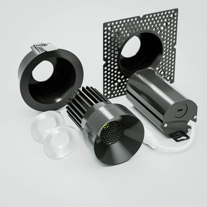 American Lighting RHYM-DL2R-12-36-THNC-5CCT-BK Rhyme 2inch Downlights Black 5CCT 2 Inch 12 W