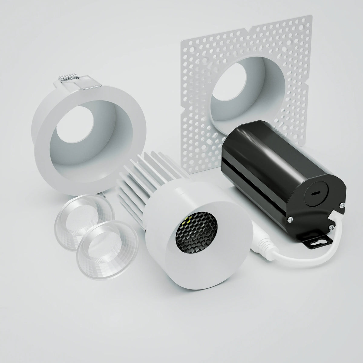 American Lighting RHYM-DL2Q-12-36-THNC-5CCT-WH Rhyme 2inch Downlights White 5CCT 2 Inch 12 W