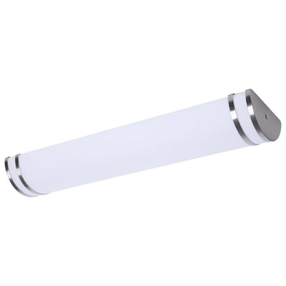 Satco 62-1871 Glamour 25-inch LED vanity light in brushed nickel, front view